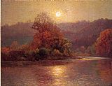 John Ottis Adams Canvas Paintings - The Closing of an Autumn Day